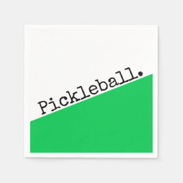 PICKLEBALL Spaß Hellgrün, weißer Farbblock Serviette