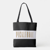 PICKLEBALL Spaß Lebhafter Schwarz-weißer Streifen Tasche (Rückseite)