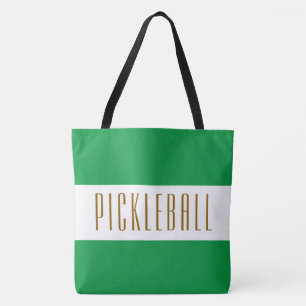 PICKLEBALL Spaß Sportlich Helles Grün Weiße Streif Tasche