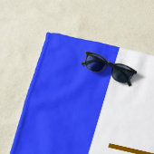 PICKLEBALL Spaß Sporty Bright Blue White Stripes Strandtuch (Beispiel)