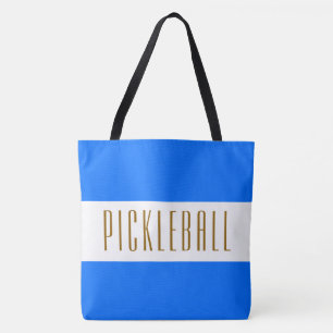 PICKLEBALL Spaß WEIT Bright Blue White Stripes Tasche