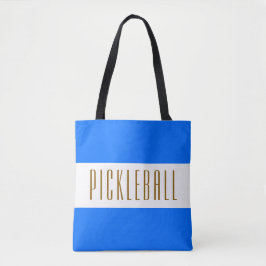 PICKLEBALL Spaß WEIT Bright Blue White Stripes Tasche