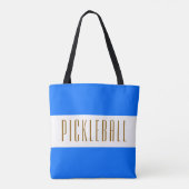 PICKLEBALL Spaß WEIT Bright Blue White Stripes Tasche (Rückseite)