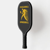 Pickleball Speedball-Spieler mit Geschwindigkeit Pickleball Schläger (Links)