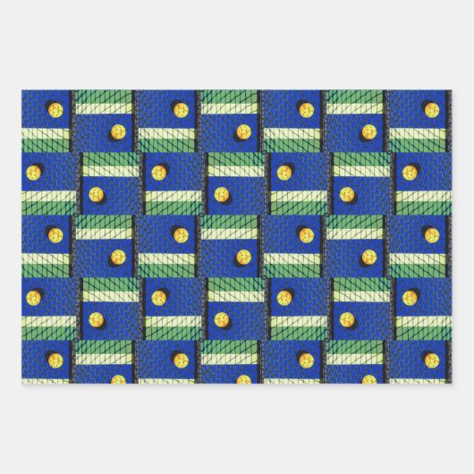 Pickleball spielen bis die Straßenlaternen blau we Geschenkpapier Set (Vorderseite)