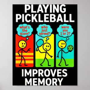Pickleball spielen verbessert das Gedächtnis - lus Poster