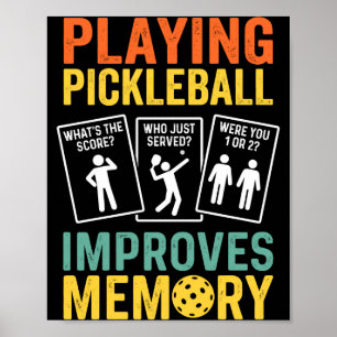 Pickleball spielen verbessert das Gedächtnis lusti Poster