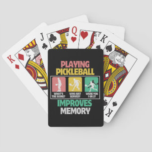 Pickleball-Spielen verbessert das Gedächtnis Spielkarten