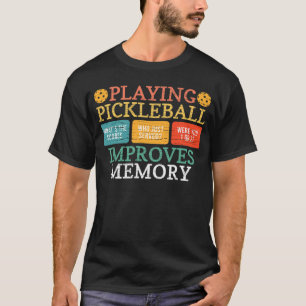 Pickleball spielen verbessert das Memory Picklebal T-Shirt
