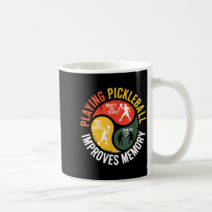 Pickleball spielender Spieler Erinnerung Humor Ret Kaffeetasse
