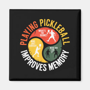 Pickleball spielender Spieler Erinnerung Humor Ret Magnet