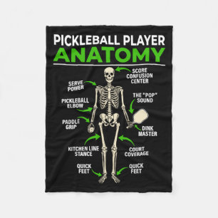 Pickleball-Spieler Anatomie lustiger Dink Pickle B Fleecedecke