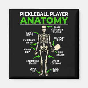 Pickleball-Spieler Anatomie lustiger Dink Pickle B Magnet