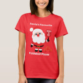 🎅 Pickleball-Spieler des Weihnachtsmanns T-Shirt (Vorderseite)