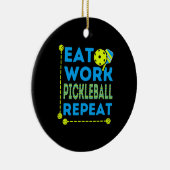 Pickleball Spieler, die Liebe haben, Sport zu spie Keramik Ornament (Rechts)