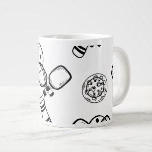 Pickleball-Spieler-Geschenk für ihr rosa Jumbo-Tasse