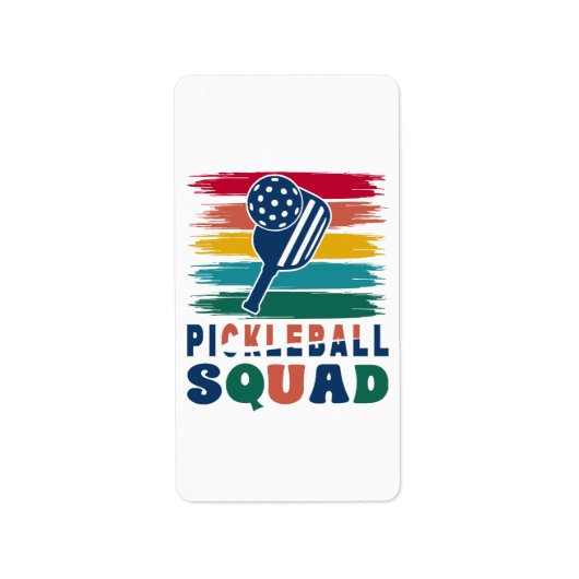 Pickleball Spieler Geschenkidee Adressaufkleber (Vorne)