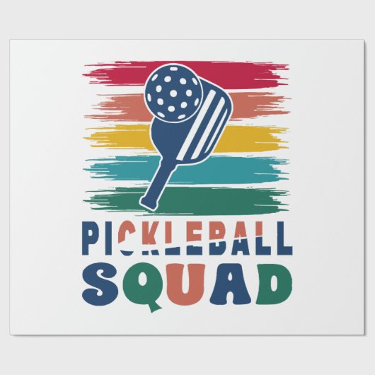 Pickleball Spieler Geschenkidee Geschenkpapier (Flach)