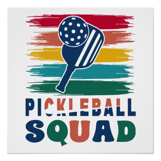Pickleball Spieler Geschenkidee Poster (Vorderseite)