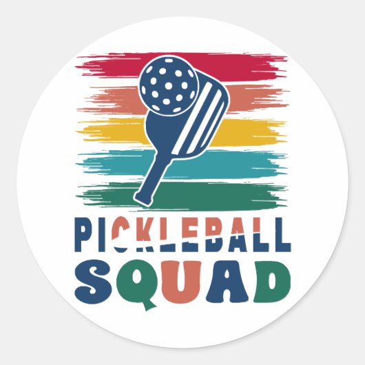 Pickleball Spieler Geschenkidee Runder Aufkleber (Vorderseite)