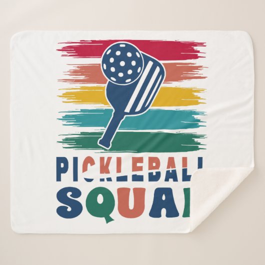 Pickleball Spieler Geschenkidee Sherpadecke (Vorderseite (Horizontal))