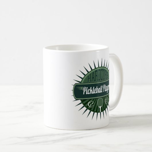 Pickleball Spieler Kaffee oder Tee-modernes Retro Kaffeetasse (VorderseiteRechts)