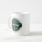 Pickleball Spieler Kaffee oder Tee-modernes Retro Kaffeetasse (Vorderseite Links)