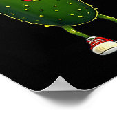 Pickleball-Spieler Kunst lustiger Pickle Ball  Poster (Ecke)