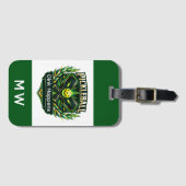 Pickleball-Spieler-Logo monogrammiert Gepäckanhänger (Vorderseite (Horizontal))