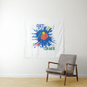 Pickleball-Spieler-Paddelsport Wandteppich (Beispiel)