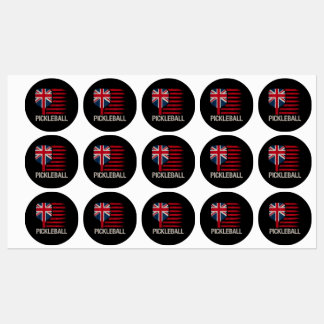 Pickleball-Spieler-Paddle-UK-Flagge Etiketten