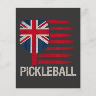 Pickleball-Spieler-Paddle-UK-Flagge Flyer