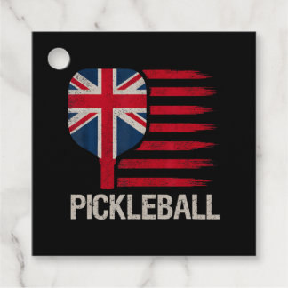 Pickleball-Spieler-Paddle-UK-Flagge Geschenkanhänger