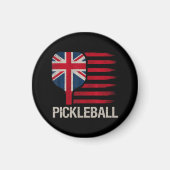 Pickleball-Spieler-Paddle-UK-Flagge Magnet (Vorne)