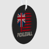 Pickleball-Spieler-Paddle-UK-Flagge Ornament (Vorderseite)