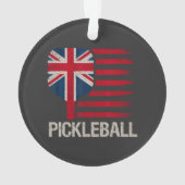 Pickleball-Spieler-Paddle-UK-Flagge Ornament (Rückseite)
