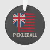 Pickleball-Spieler-Paddle-UK-Flagge Ornament (Vorderseite)