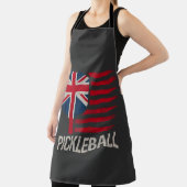Pickleball-Spieler-Paddle-UK-Flagge  Schürze (InSitu)