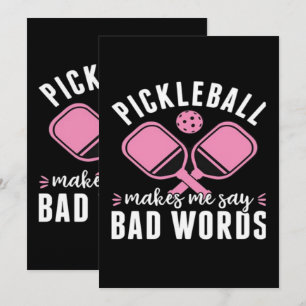 Pickleball-Spieler Pickleball Lässt Mich Schlechte Einladung
