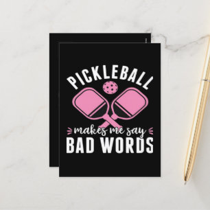 Pickleball-Spieler Pickleball Lässt Mich Schlechte Feiertagspostkarte