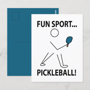 Pickleball Spieler Sport Spaß Sport Pickleball Postkarte