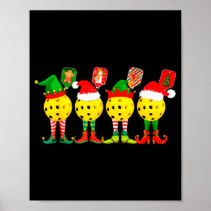 Pickleball-Spieler Weihnachtsfeiertag Frohe Weihna Poster