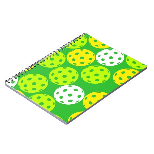 Pickleball Spiral Foto Notebook Notizblock (Linke Seite)