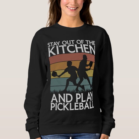 Pickleball Sport Saying Out Of Kitchen Men's Pickl Sweatshirt (Vorderseite)