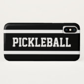 PICKLEBALL Sportaktivitäten Schwarz-weiße Streifen Case-Mate iPhone Hülle (Rückseite (Horizontal))