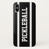PICKLEBALL Sportaktivitäten Schwarz-weiße Streifen Case-Mate iPhone Hülle (Rückseite)