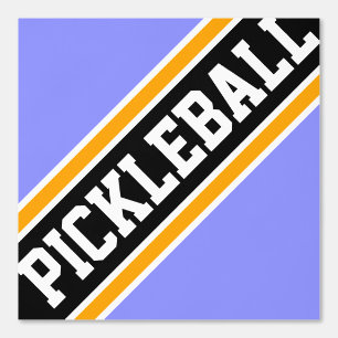 PICKLEBALL Sportlich Lila Schwarz Orange Streifen Tapete