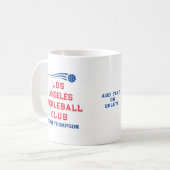 Pickleball Sports Club Team Spieler Turnierreise Kaffeetasse (Vorderseite Links)