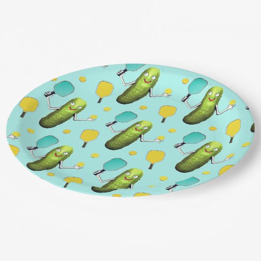 Pickleball Sports Party Paper Teller (Schrägansicht)