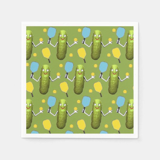 Pickleball Sports Party Serviette (Vorderseite)